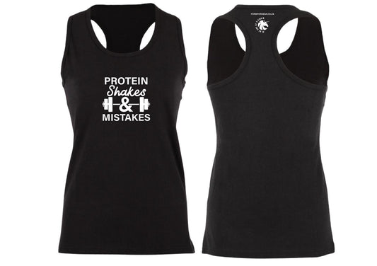Ladies Vest Racerback *Protein shakes & Mistakes*